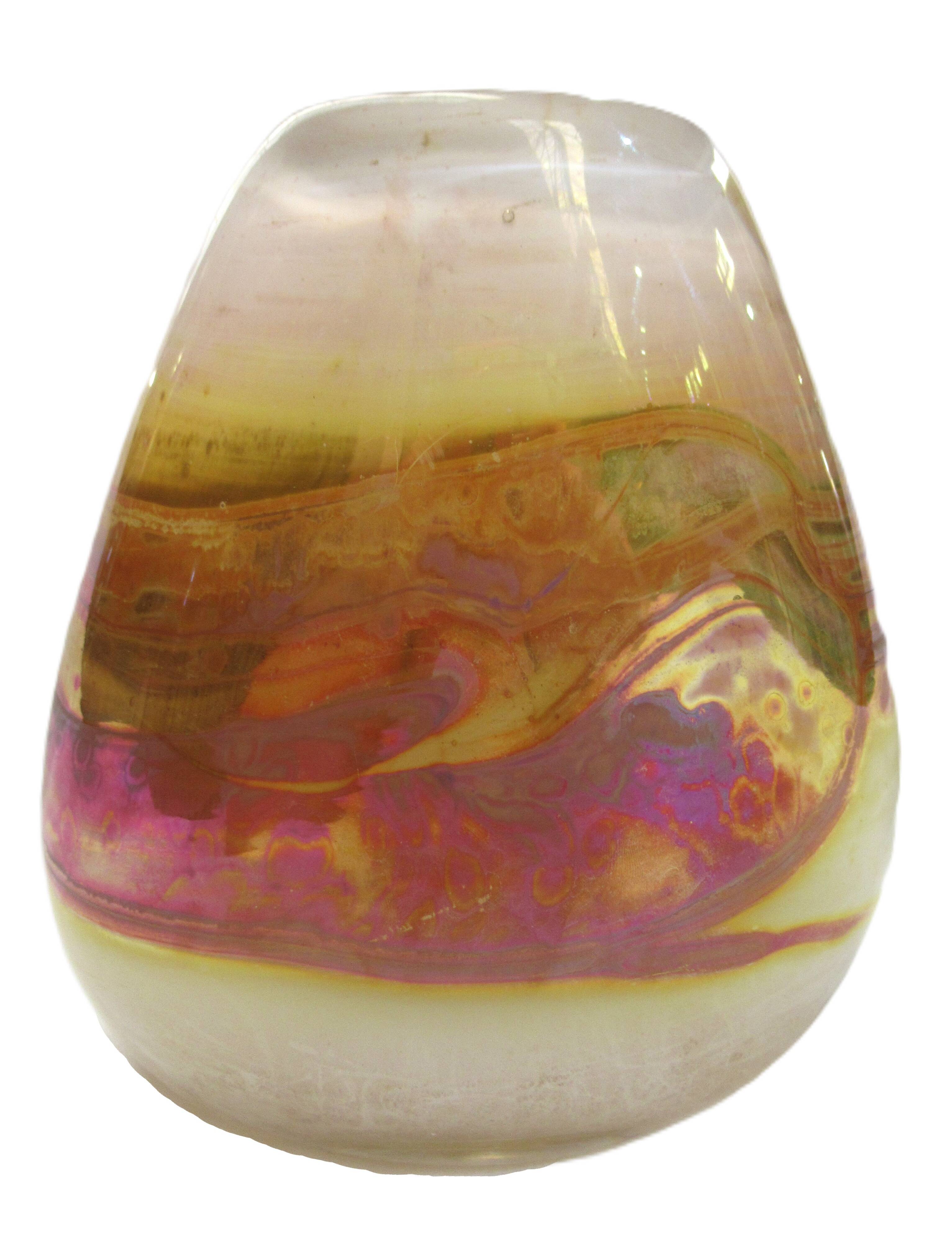 Art glass vase signed by Alfred Collard for Val Saint-Lambert, 1995