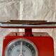 Stube vintage red lacquered metal kitchen scale - force 10