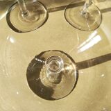 Set of 7 large crystal glasses for wine or cocktail tasting