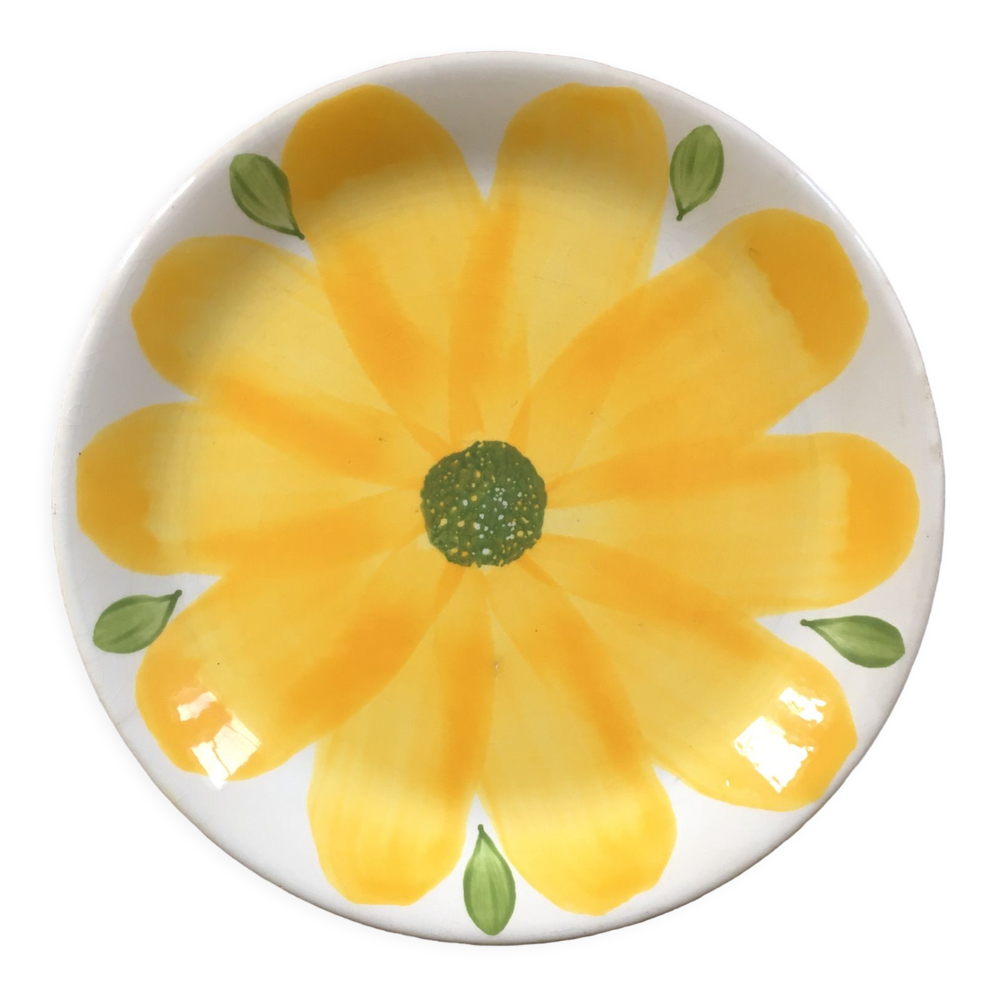 Italian yellow flower plate