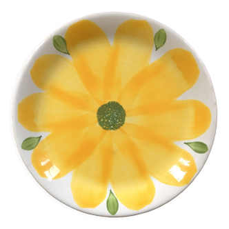 Assiette italienne fleur jaune