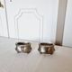 2 Antique Salt Shakers or Cups for Salt and Pepper Shakers Silver Plated Art Deco Metal