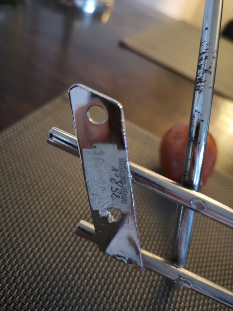 Coat rack/wall hook chrome and wood - 1960s/1970s