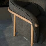 Fauteuil bosc yas en laine grise