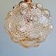 Amber bubble glass pendant (5 available), Helena Tynell, 1970