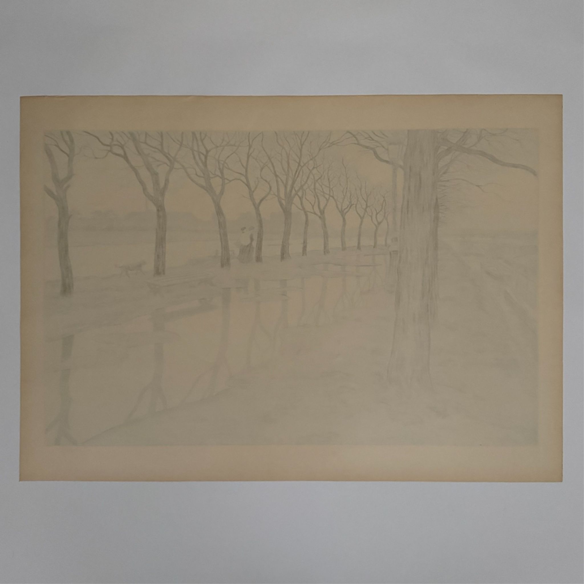 Lithograph by Henri Rivière Parisian Landscapes - The Isle of Swans