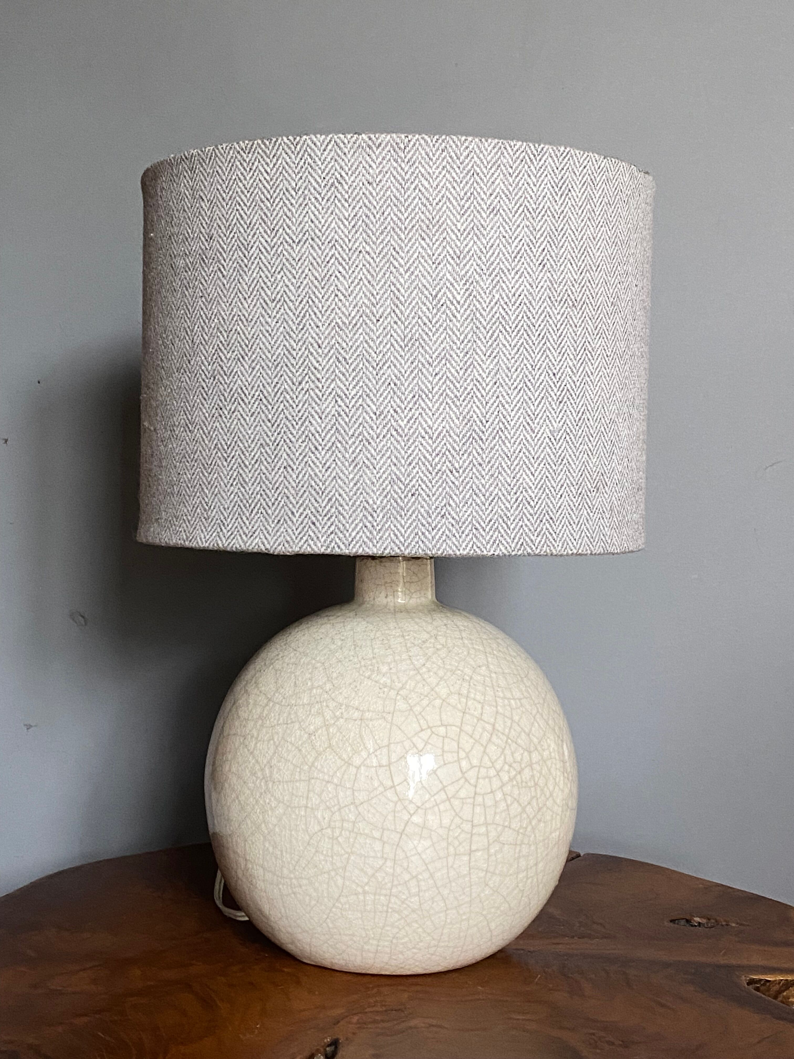 Cracked ceramic ball lamp art deco 1930