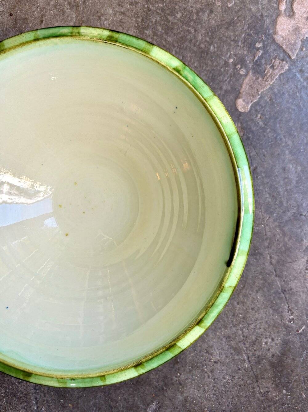 Hand-painted ceramic alcea bowl, size L
