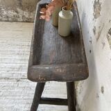 Brutalist solid wood console