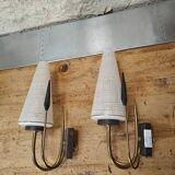 Set of two vintage wall lights.