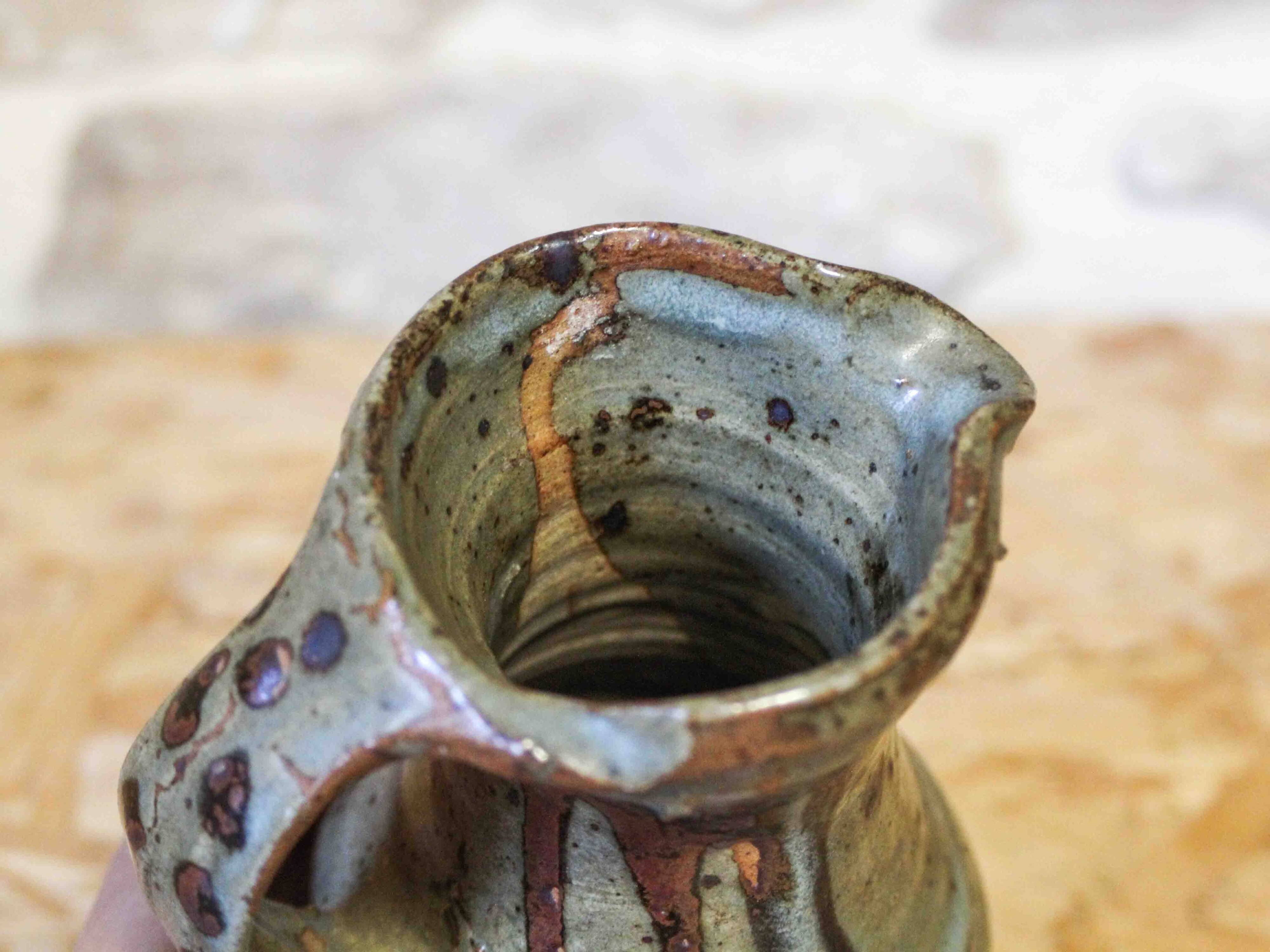 Glazed stoneware jug attributed to Anne Kjaersgaard.