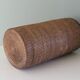 Vintage umbrella holder, rattan and bamboo with brass edge