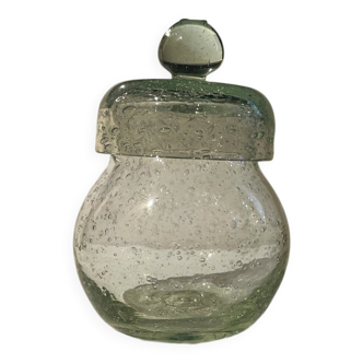 Blown glass bubble bonbonnière Biot