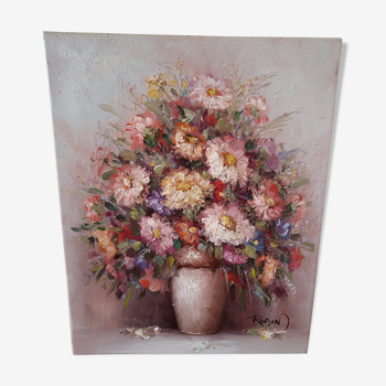 Painting bouquet of flowers