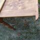 Cherry farm table, turned legs, 2 extensions
