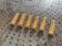 6 enameled ceramic knife holders, slip, vintage golden yellow