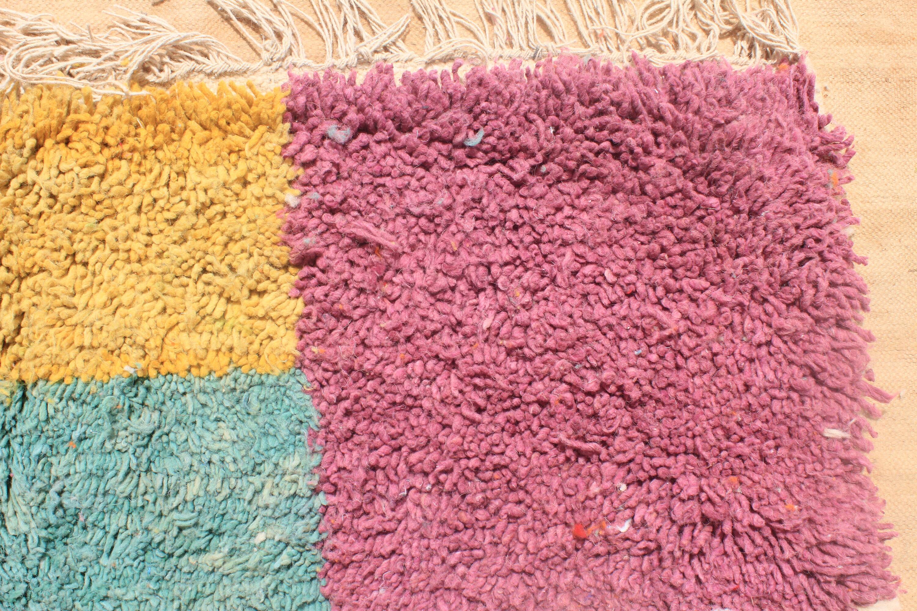 Handmade pure wool Moroccan rug 2.5x1.5 m