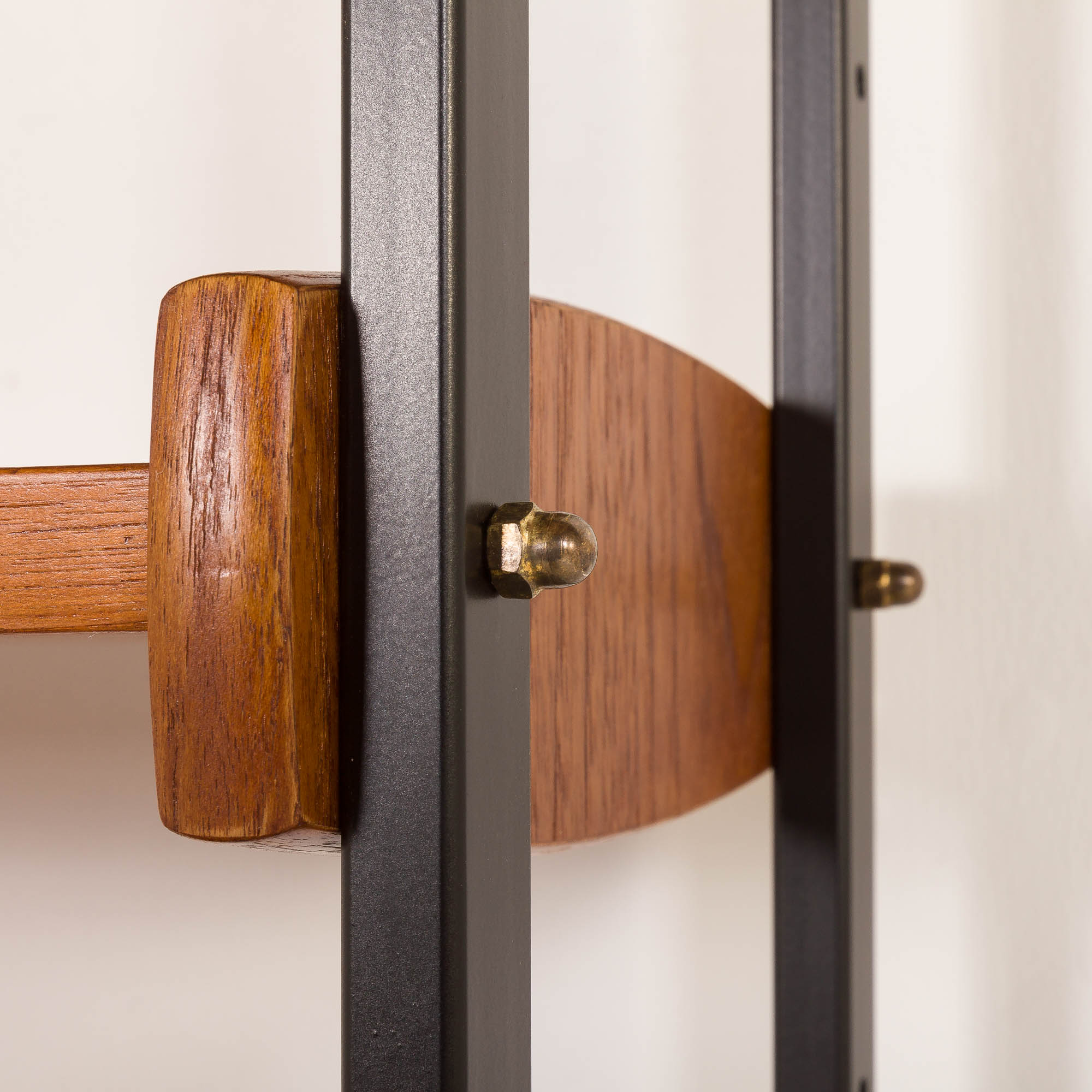 Italian mid-century desk shelving unit in teak, 1960s