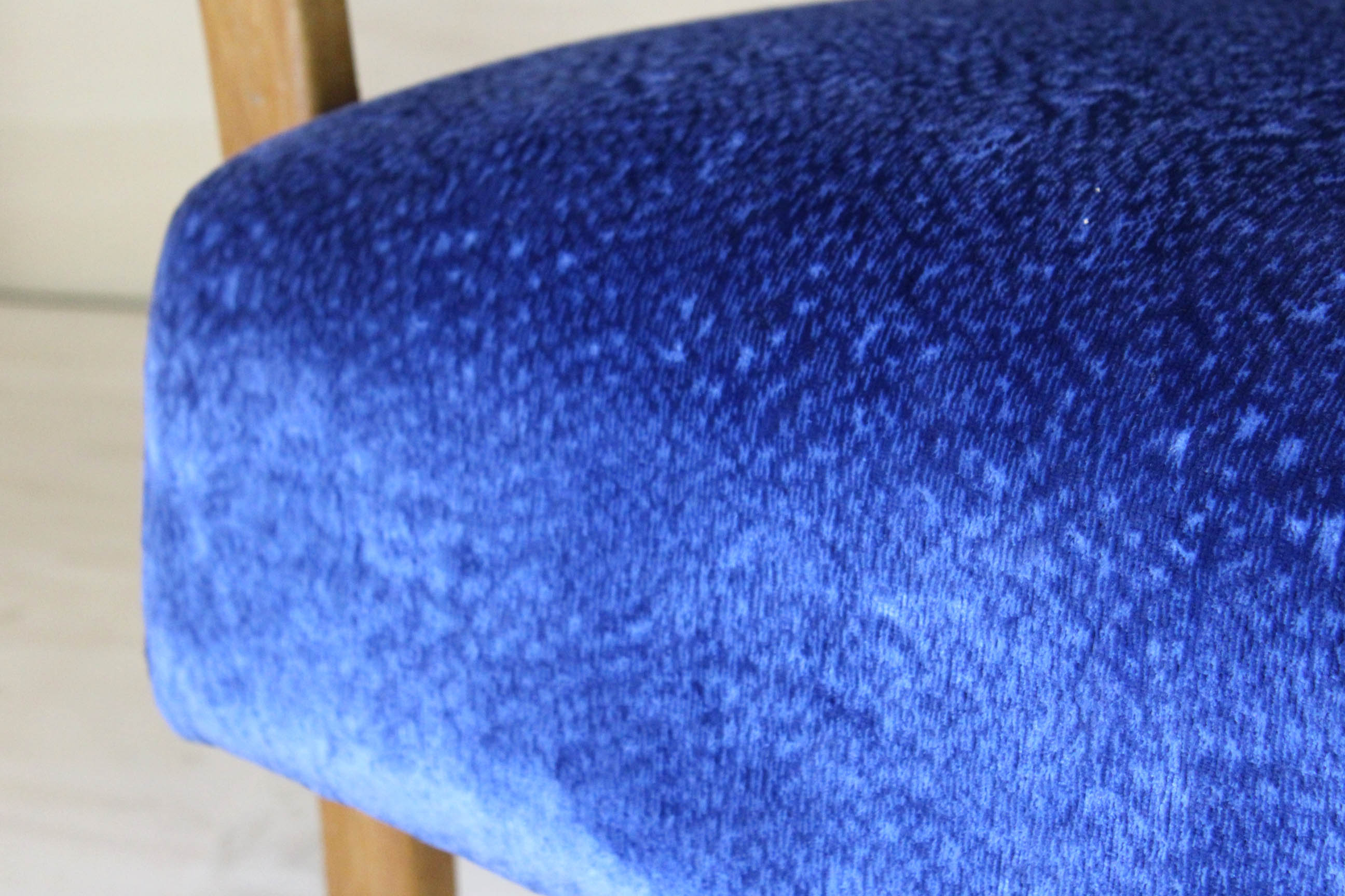 1940s italian art deco velvet armchair