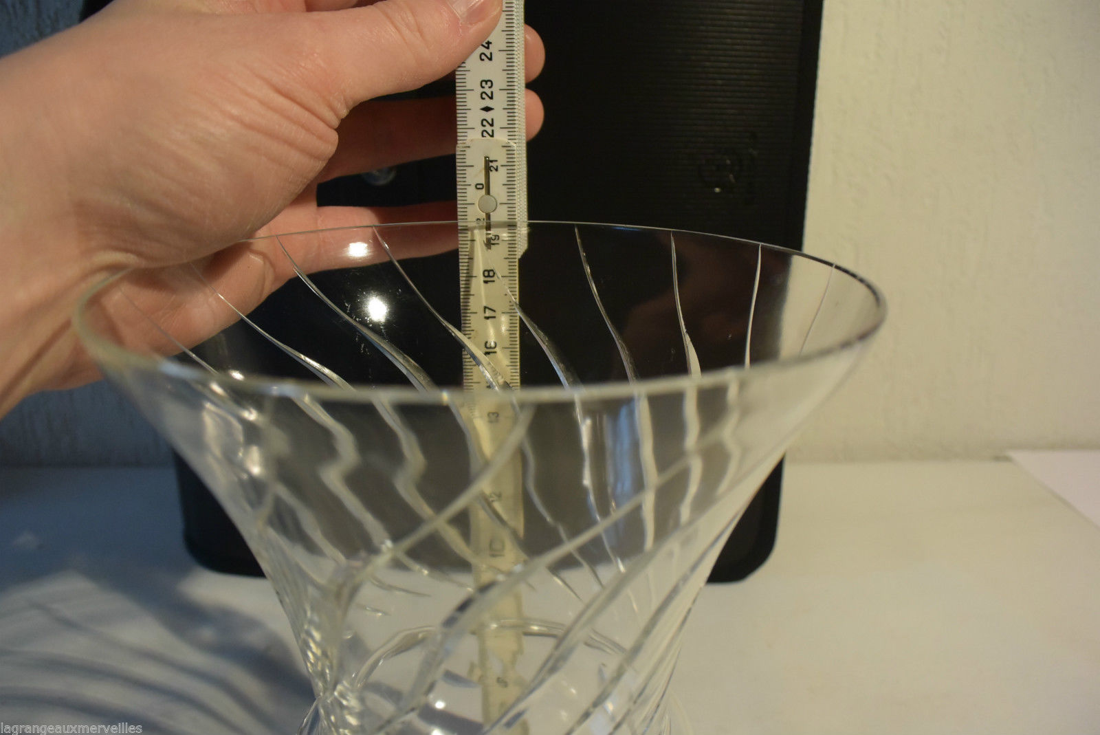 Old vase or sweet box cut glass