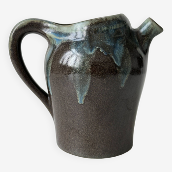 Dark colored ceramic pitcher