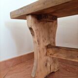 Antique oak farm bench