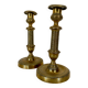 Pair of Louis XVI style candlesticks in chiseled and gilded bronze - XIXth century
