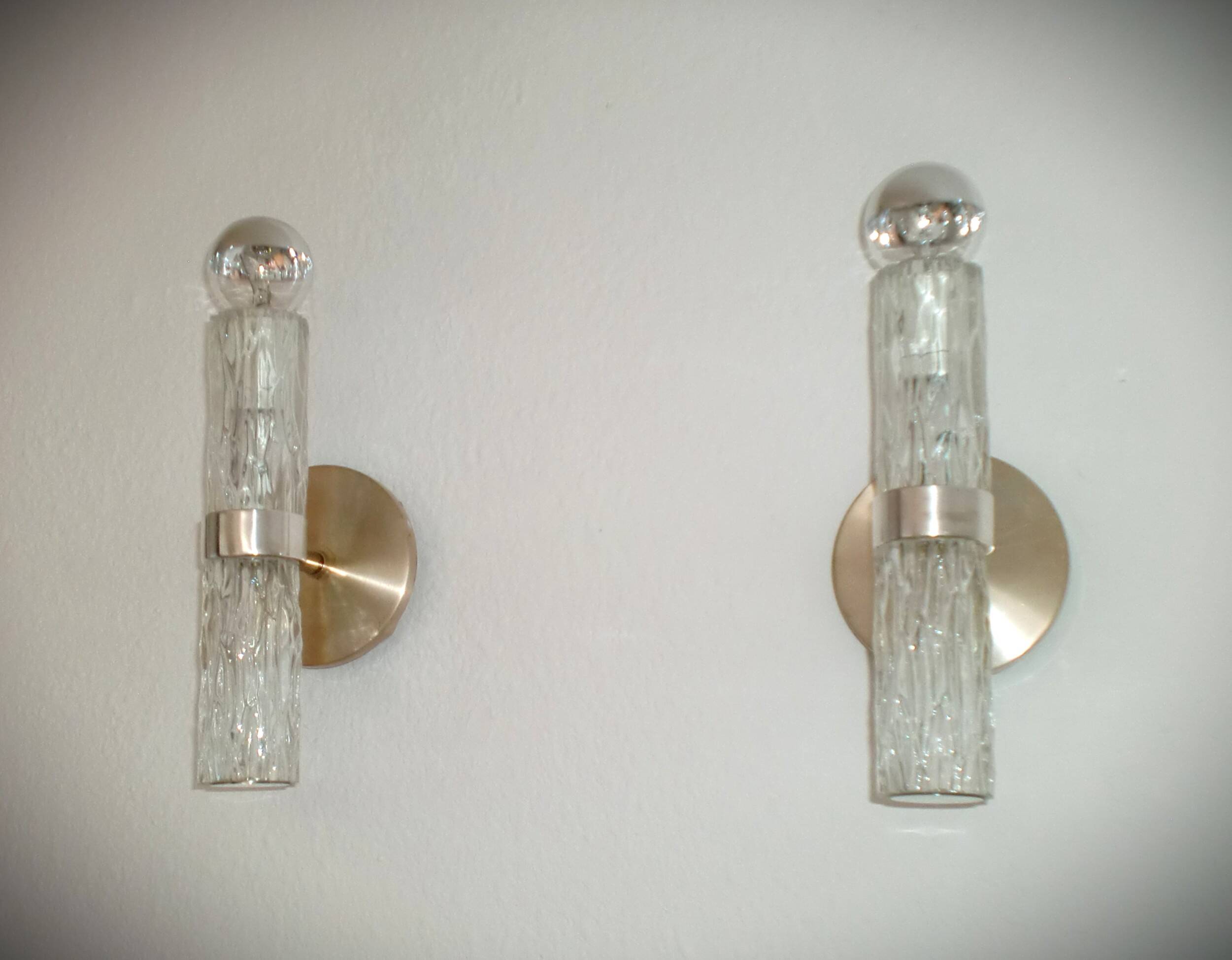 2x Kaiser Leuchten Wall Lamps, 1960s Mid-Century Modern MCM Sconces