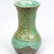 Eugène Lion, stoneware vase from Puisaye, Carriès school, turquoise glaze.
