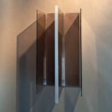 Smoked plexiglass magazine rack, Michel Dumas 1970.