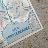 Carte scolaire vintage mdi FRANCE Méditerranée