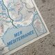 Vintage school map MDI FRANCE Mediterranean
