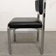 Série de 4 chaises en cuir et acier chromé Roche Bobois des années 70