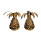 Ananas  wall light  paire  years 70" in gold metal