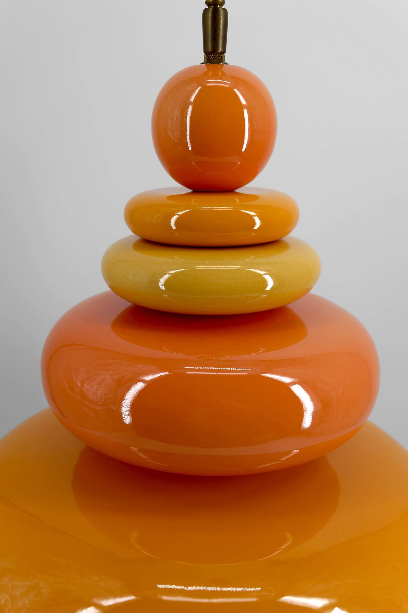 Important "Galets" ceramic lamp – Maison François Chatain, circa 1980