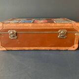 Old travel suitcase and legendary stickers, 1920