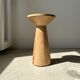 Side table, end of sofa in natural mango monoxyl conical tray H:50cm