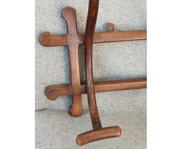 Curved wooden coat rack circa 1900