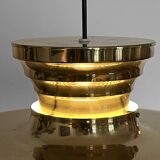 Large brass pendant light. Sweden 1960s