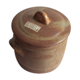 Pot with lid e-mail old sandstone of Vallauris - handmade