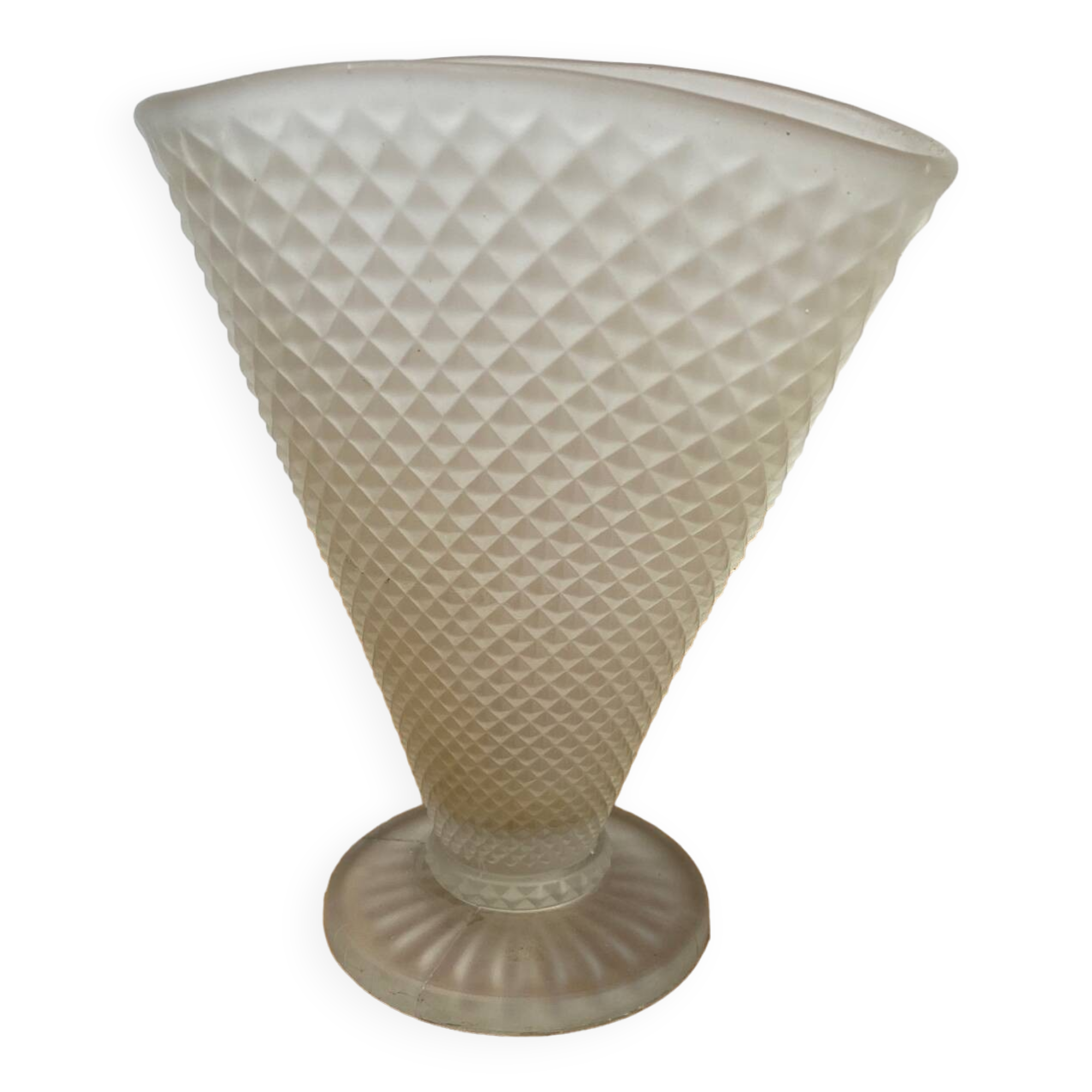 Frosted glass vase