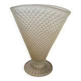 Frosted glass vase