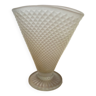 Frosted glass vase
