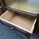 Enfilade Art deco chippendale Mid-century vintage 1950 Ronce de noyer