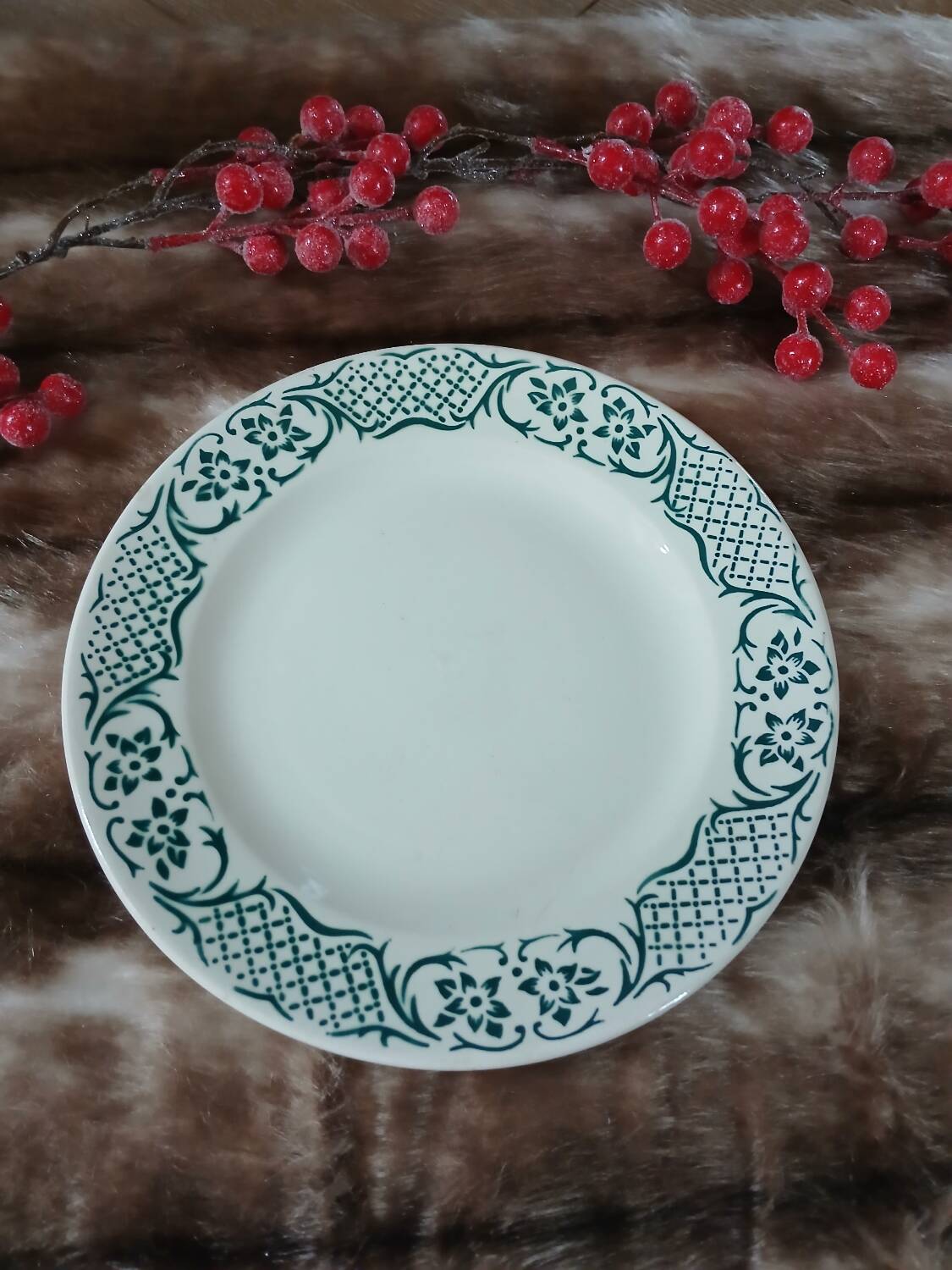 Assiette à dessert Digoin et Sarreguemines 