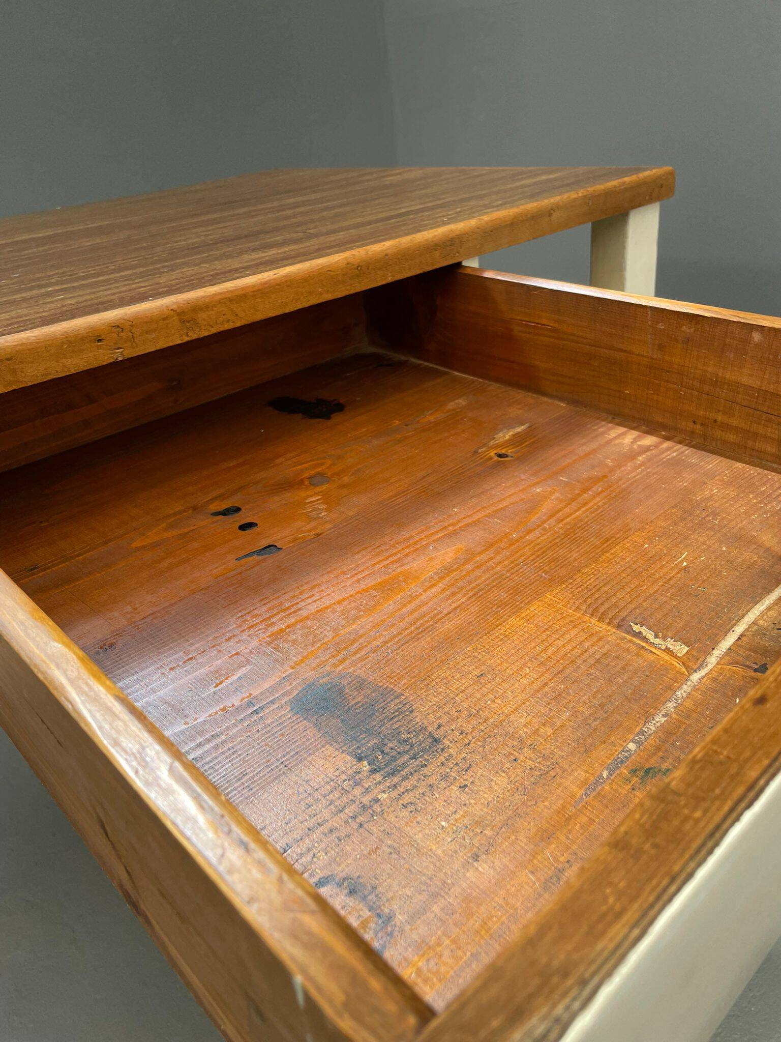 Vintage Writing Desk with Drawer, Czechoslovakia, ca. 1950s–60s