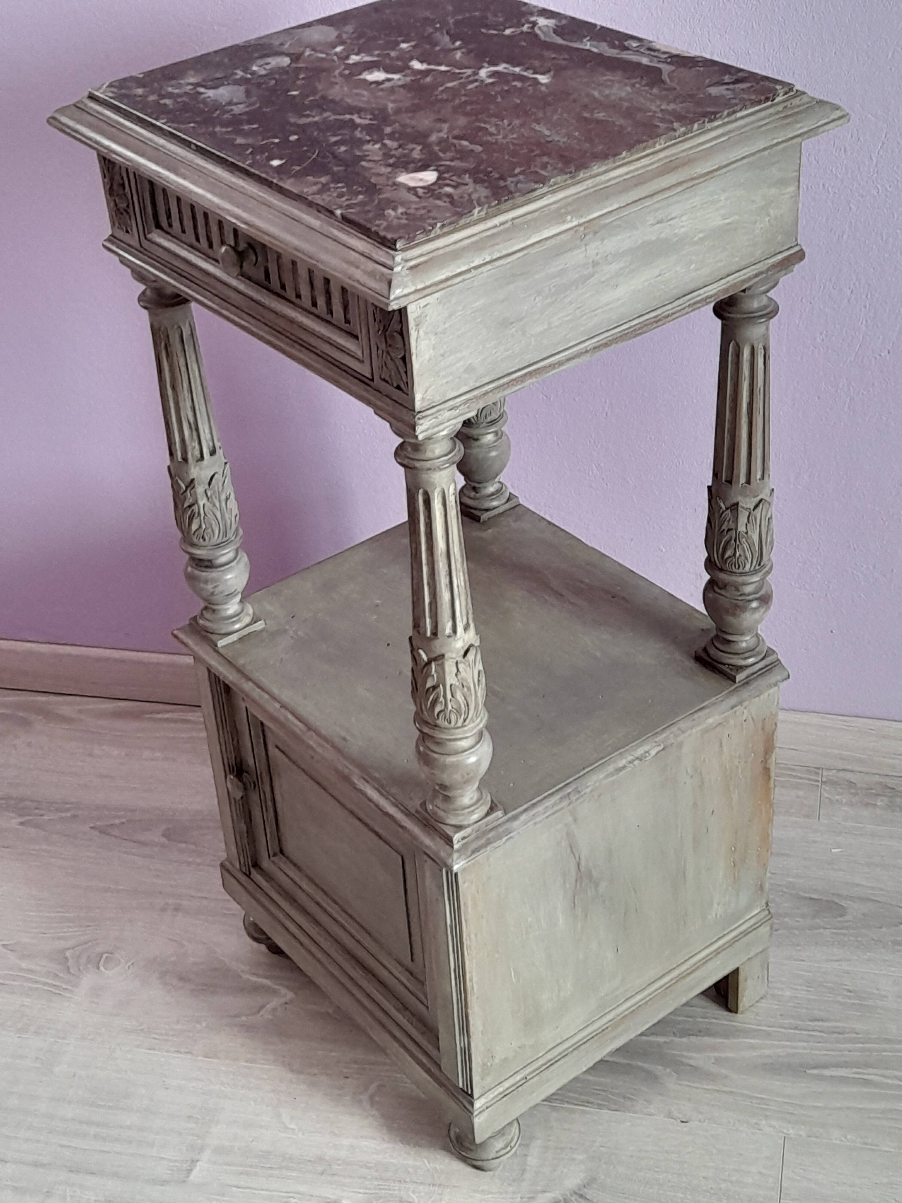 Lacquered bedside table early 20th century