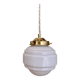 Vintage globe pendant light in white opaline