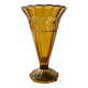 Art Deco amber cup-shaped vase with rose motifs