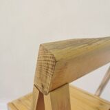 Vintage Aldo Jacober Folding Wooden Chair: Mid-Century Trieste Stool